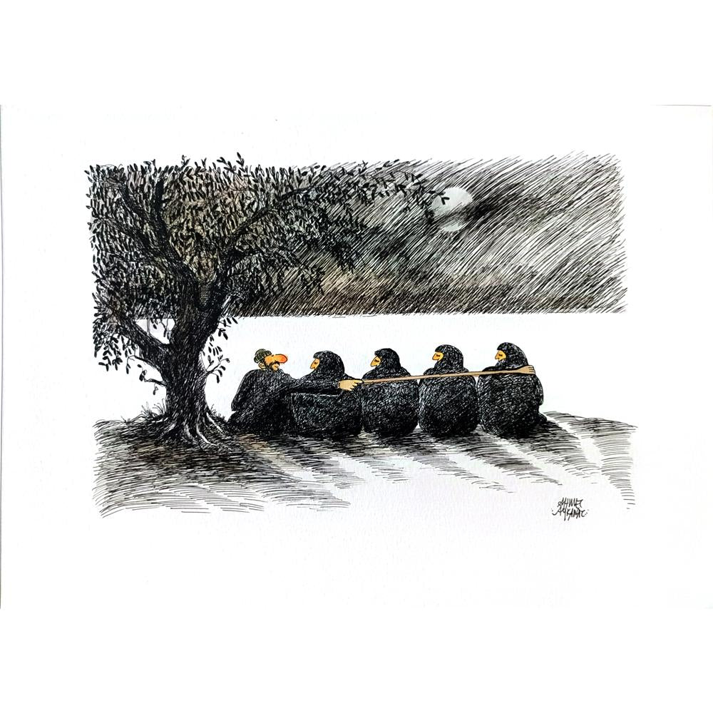 Ahmet Aykanat 43x30cm Orijinal Karikatür BOD03611