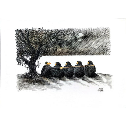 Ahmet Aykanat 43x30cm Orijinal Karikatür BOD03611