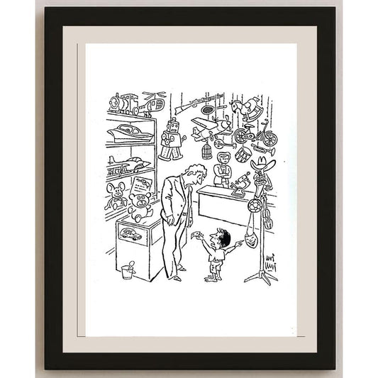Ali Ulvi Ersoy 43x30cm Orijinal Karikatür BOD03615