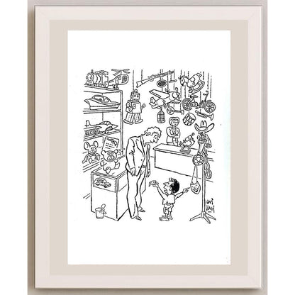 Ali Ulvi Ersoy 43x30cm Orijinal Karikatür BOD03615