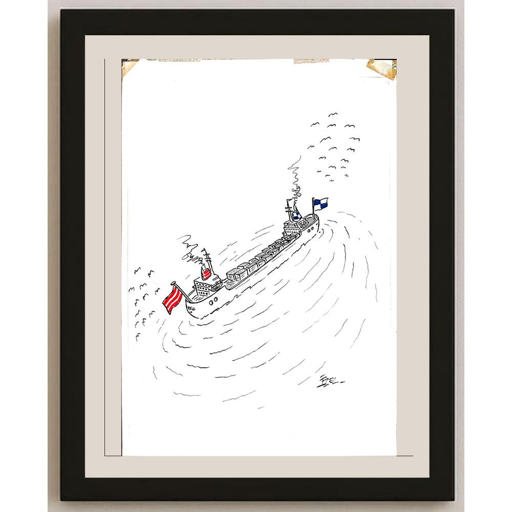 İzel Rozental 43x30cm Orijinal Karikatür BOD03622