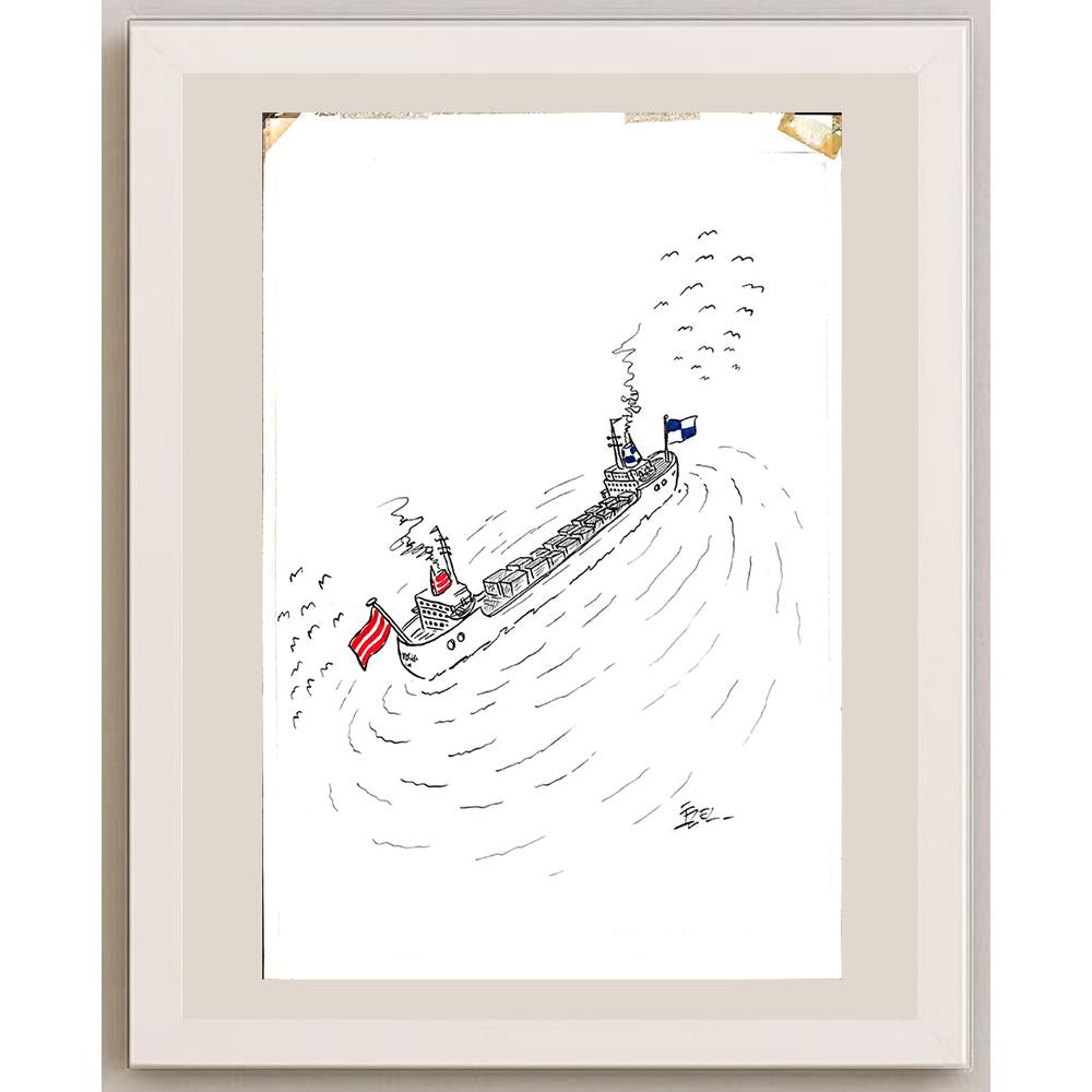 İzel Rozental 43x30cm Orijinal Karikatür BOD03622
