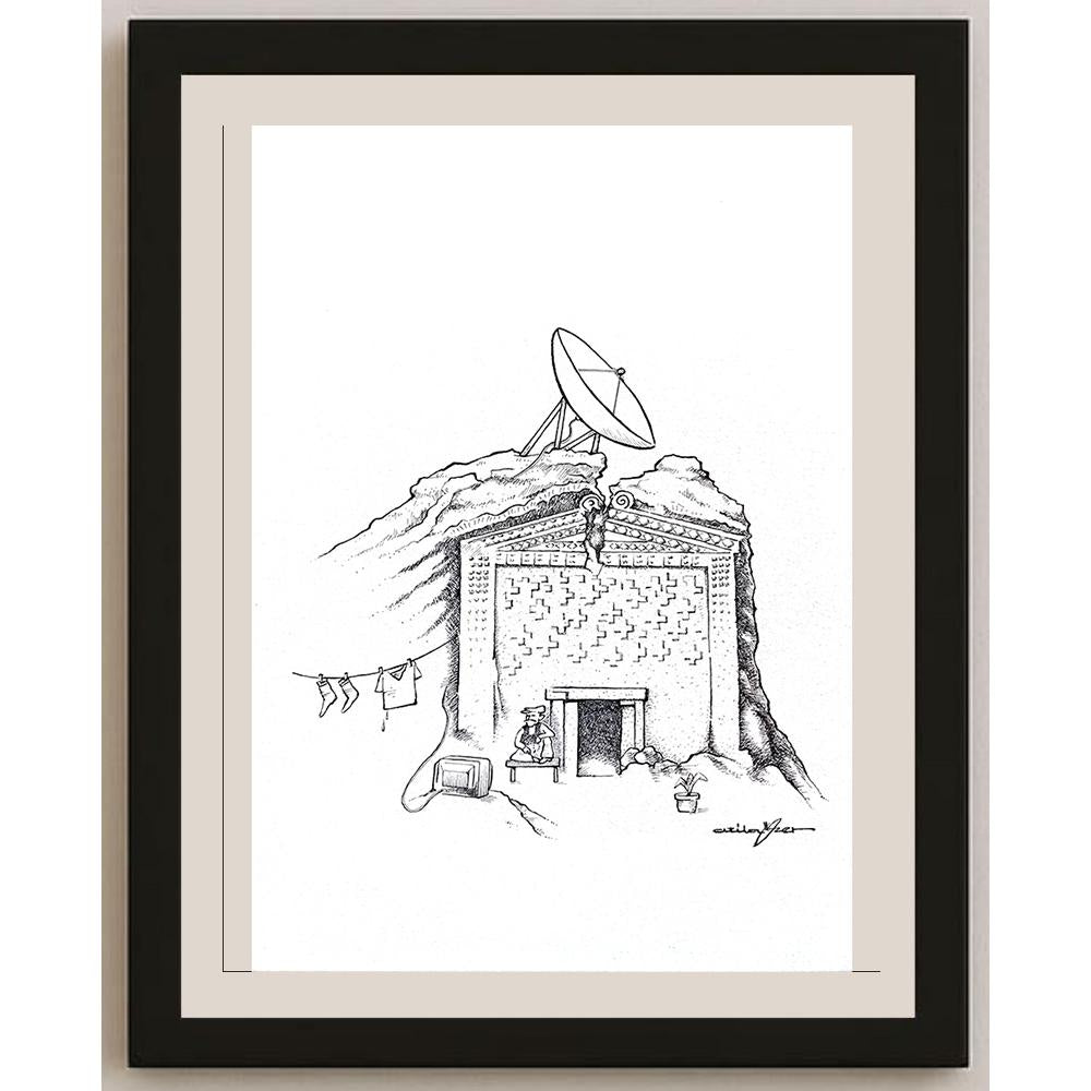 Atila Özer 43x30cm Orijinal Karikatür BOD03627