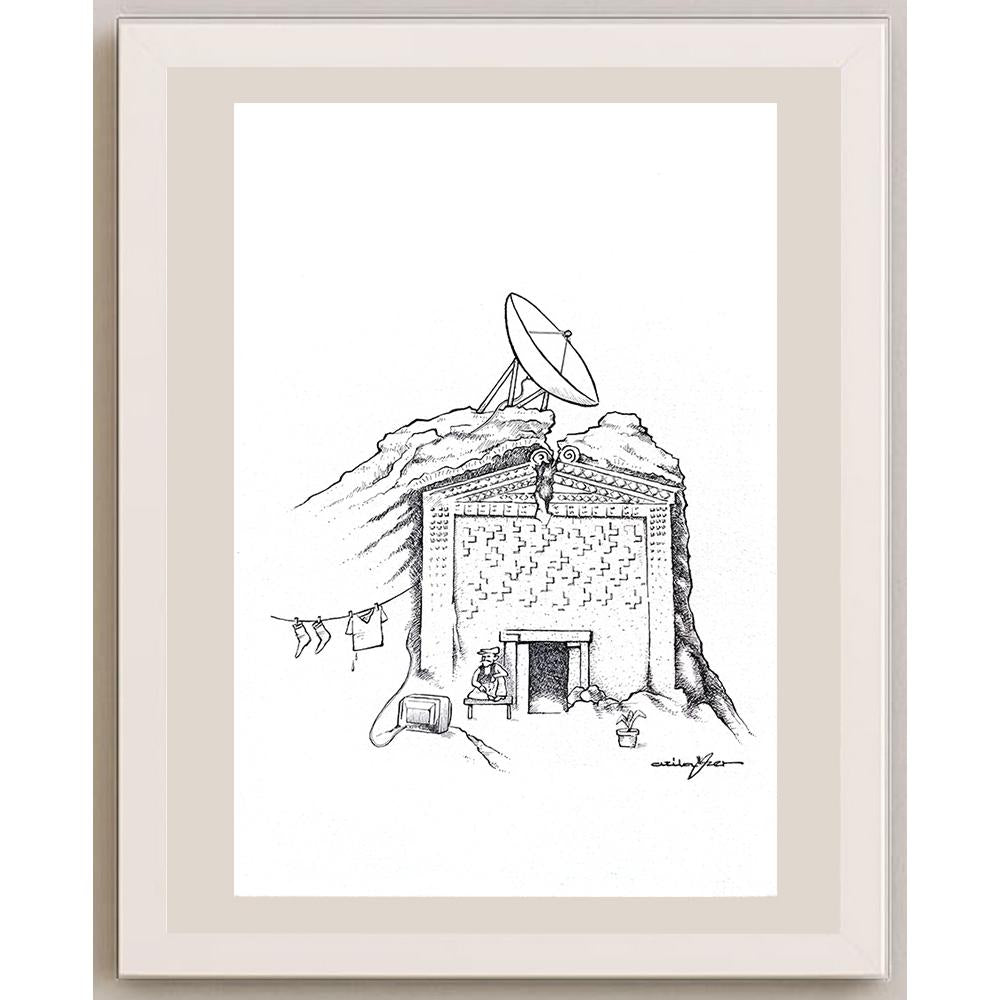 Atila Özer 43x30cm Orijinal Karikatür BOD03627