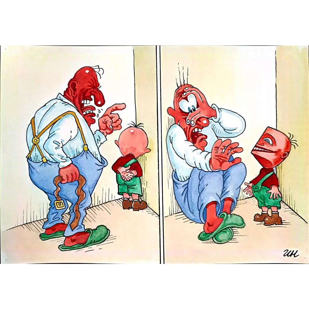 Igor Nikitin 29x21cm Orijinal Karikatür BOD03629
