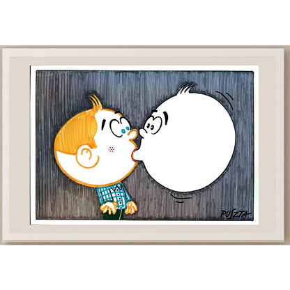 Peter Puszta 29x21cm Orijinal Karikatür BOD03632