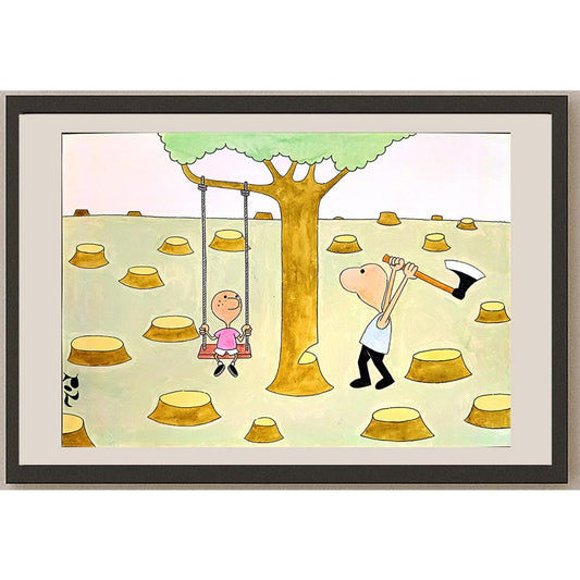Louis Postruzin 29x21cm Orijinal Karikatür BOD03633