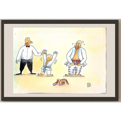 Achmad Cholid 29x21cm Orijinal Karikatür BOD03639