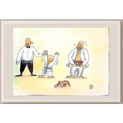 Achmad Cholid 29x21cm Orijinal Karikatür BOD03639