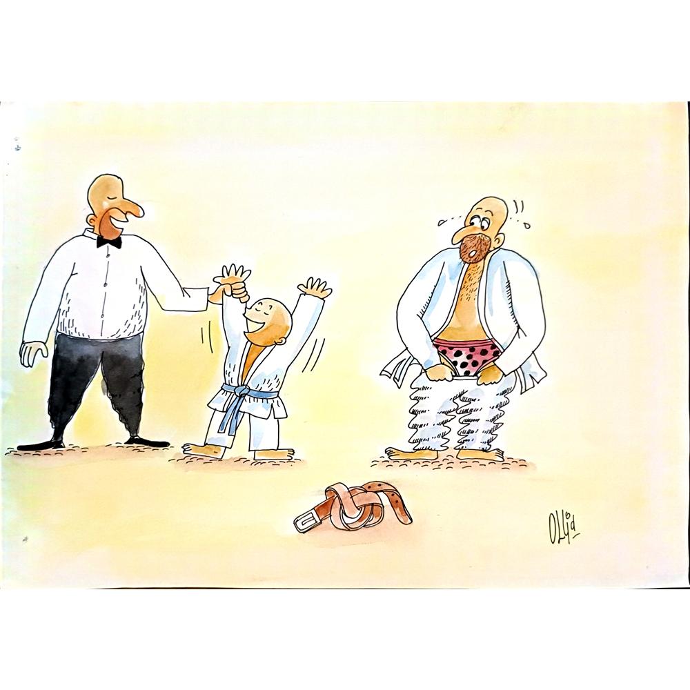 Achmad Cholid 29x21cm Orijinal Karikatür BOD03639