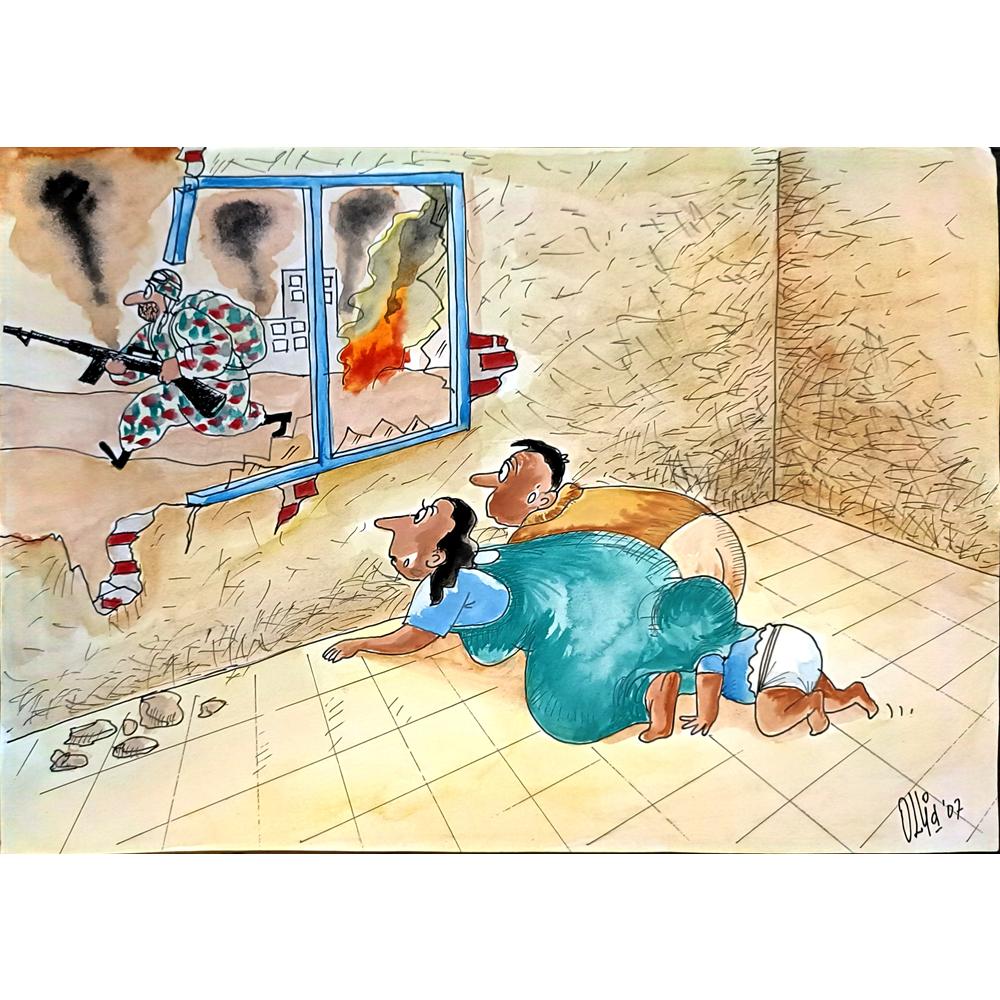 Achmad Cholid 29x21cm Orijinal Karikatür BOD03641