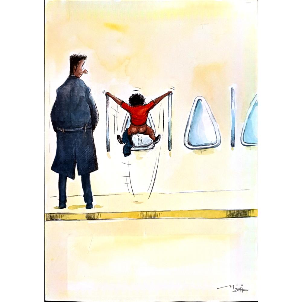 Manoj Chopra 29x21cm Orijinal Karikatür BOD03642