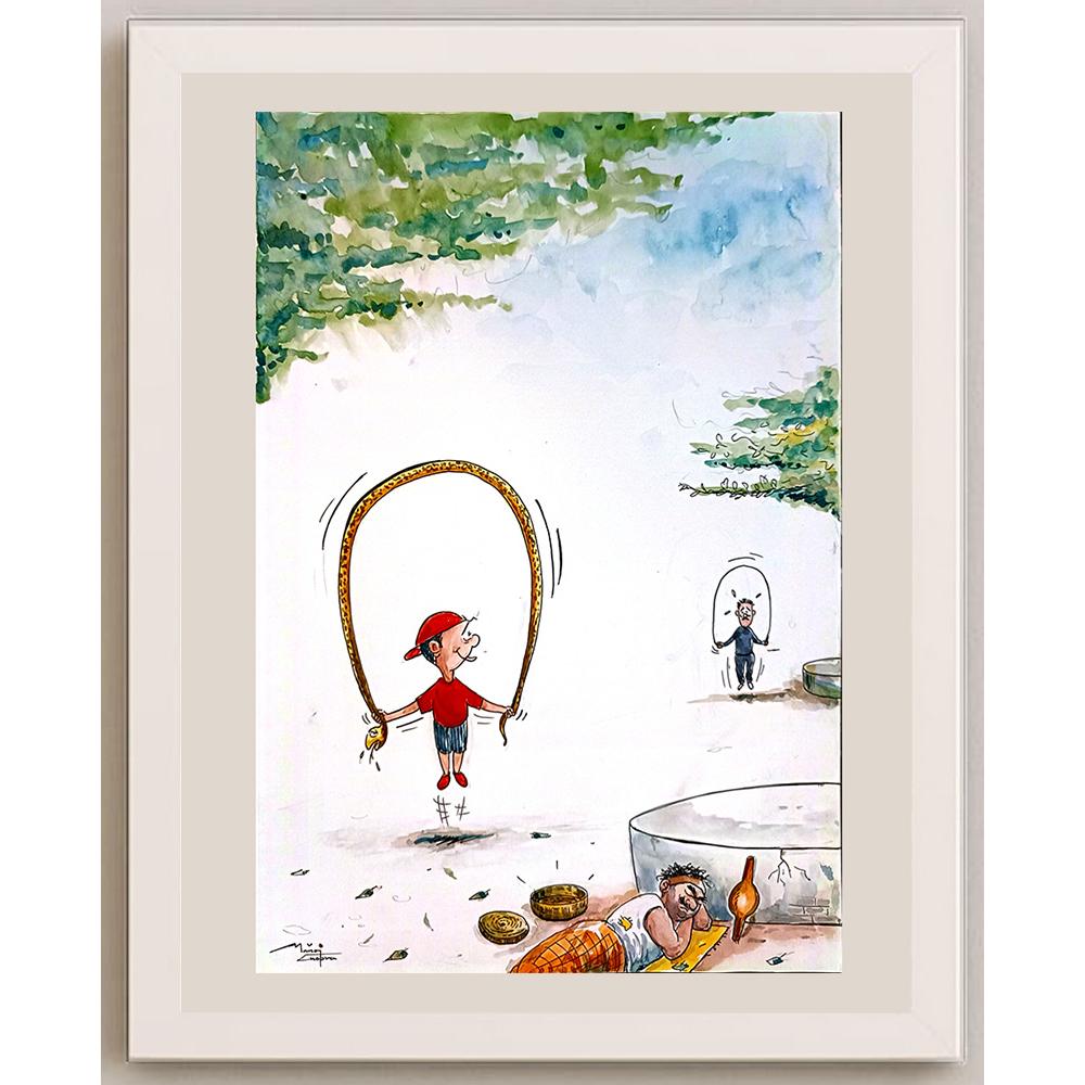 Manoj Chopra 29x21cm Orijinal Karikatür BOD03643