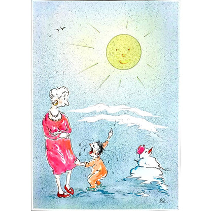 Jiri Mikulecky 29x21cm Orijinal Karikatür BOD03644
