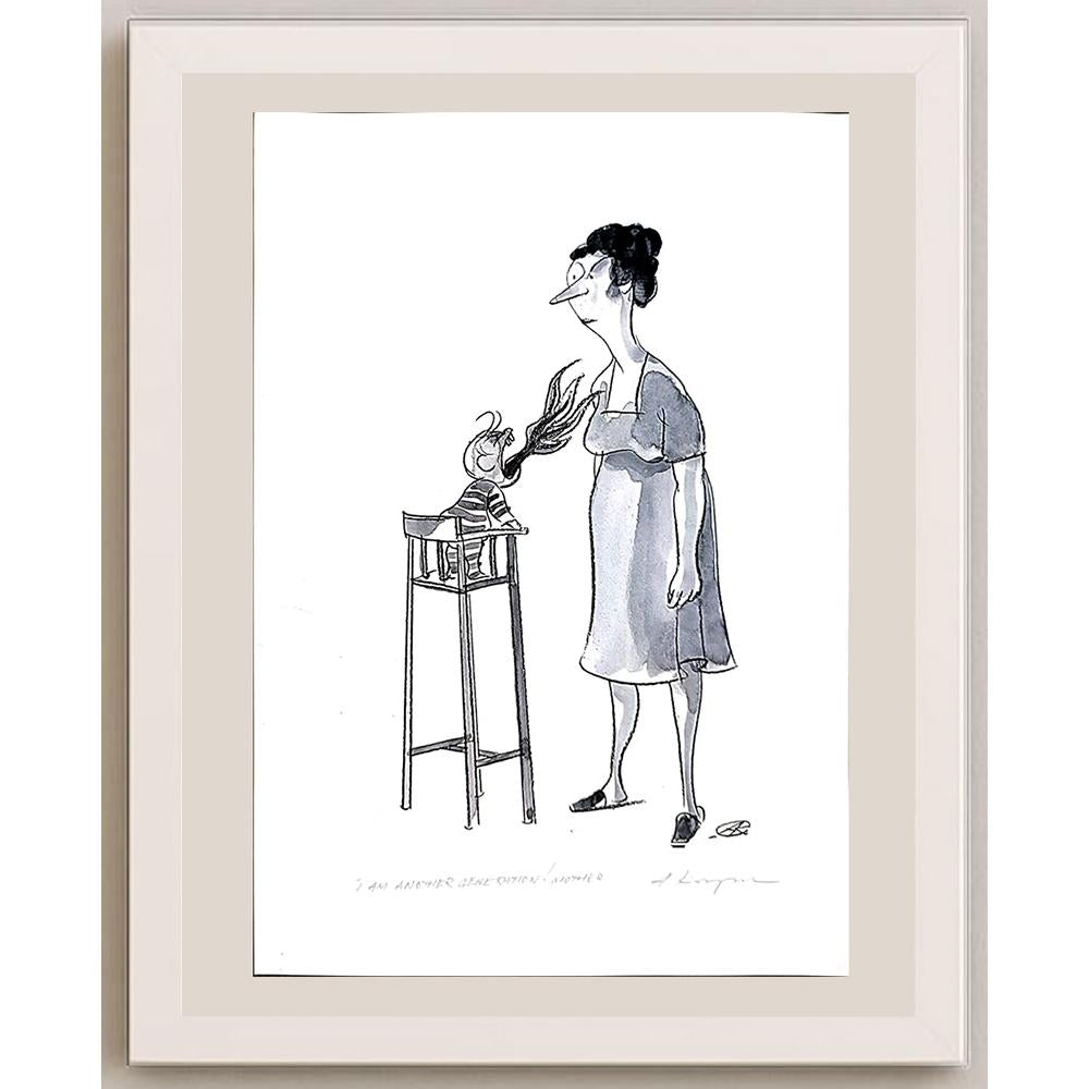 Adam Korpak 29x21cm Orijinal Karikatür BOD03648