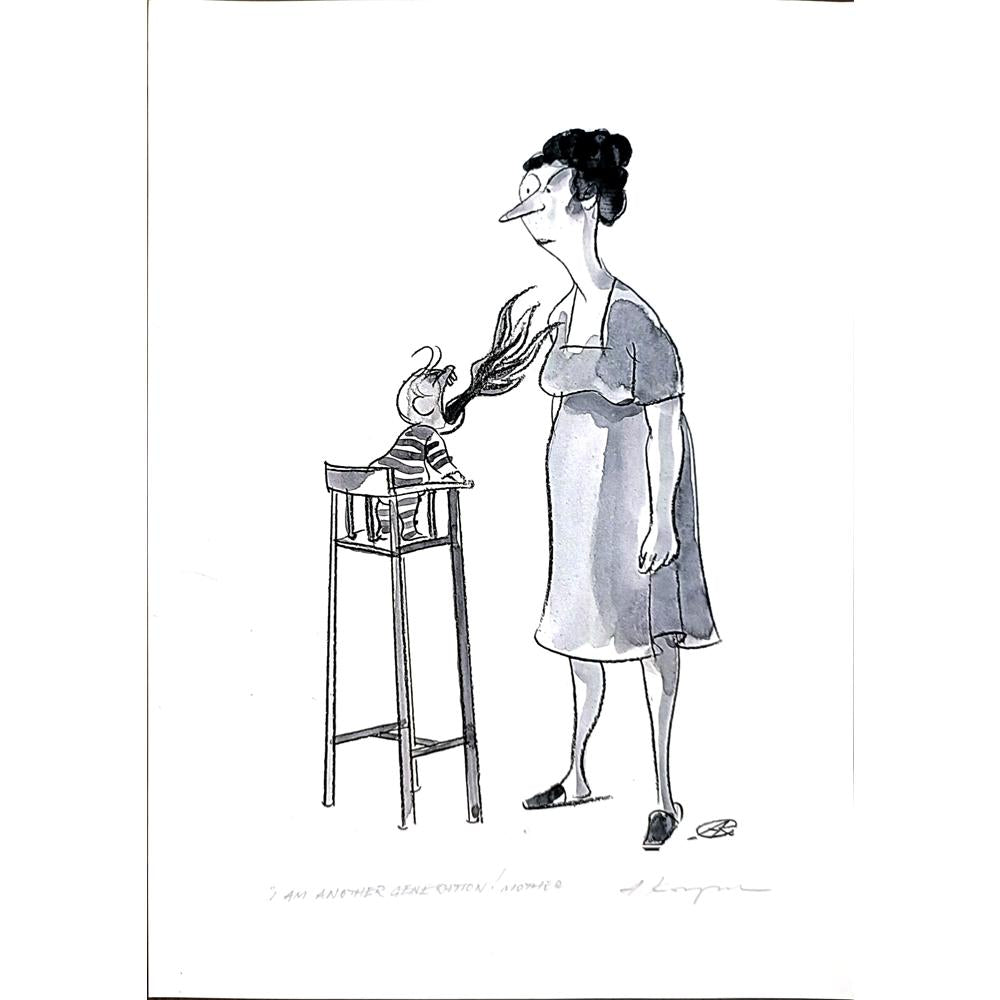 Adam Korpak 29x21cm Orijinal Karikatür BOD03648