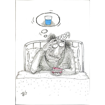 Payam Pourfalah 29x21cm Orijinal Karikatür BOD03650