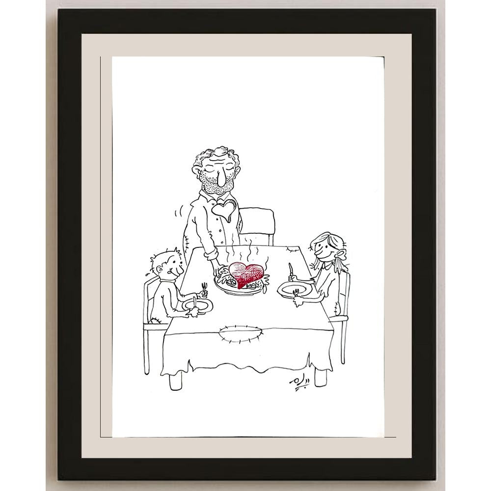 Payam Pourfalah 29x21cm Orijinal Karikatür BOD03651