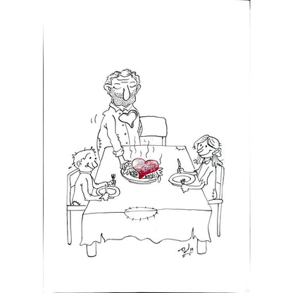 Payam Pourfalah 29x21cm Orijinal Karikatür BOD03651