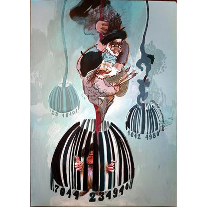 Goran Markovic 29x21cm Orijinal Karikatür BOD03654