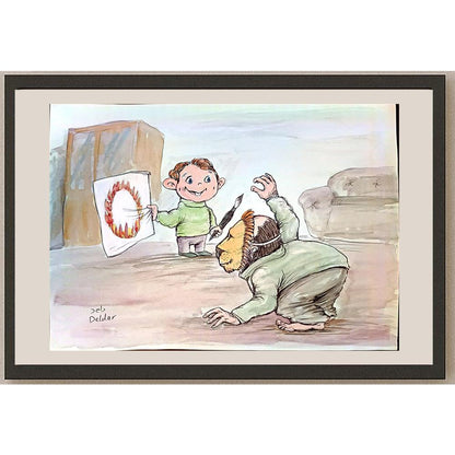 Dawood Deldar 29x21cm Orijinal Karikatür BOD03655