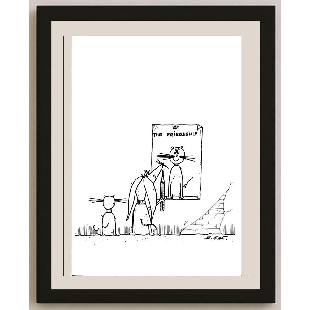 Beppe Battaçlia 29x21cm Orijinal Karikatür BOD03667