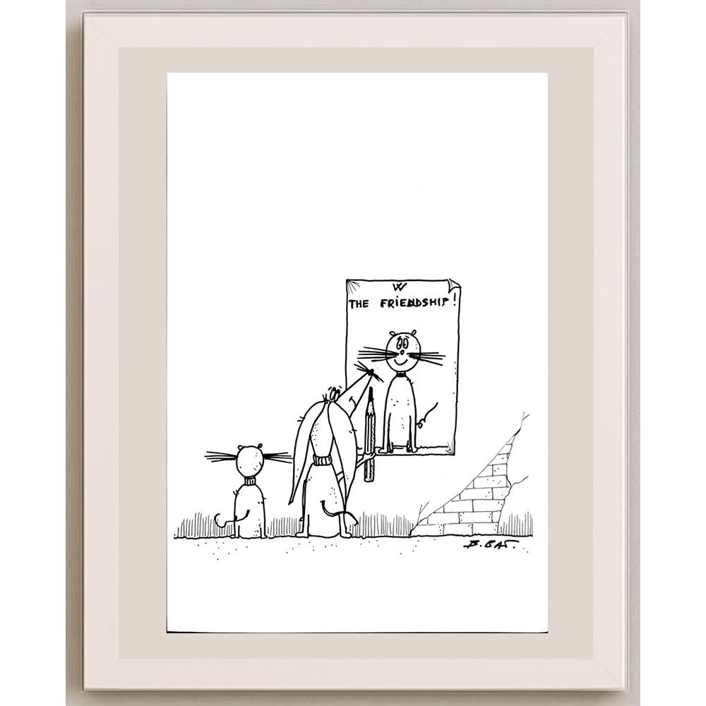 Beppe Battaçlia 29x21cm Orijinal Karikatür BOD03667