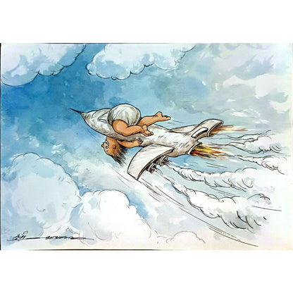 Shahram Rezaei 29x21cm Orijinal Karikatür BOD03684