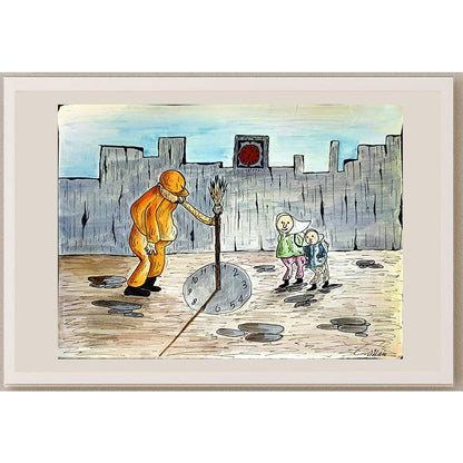 Mohammad Shirazi 29x21cm Orijinal Karikatür BOD03686