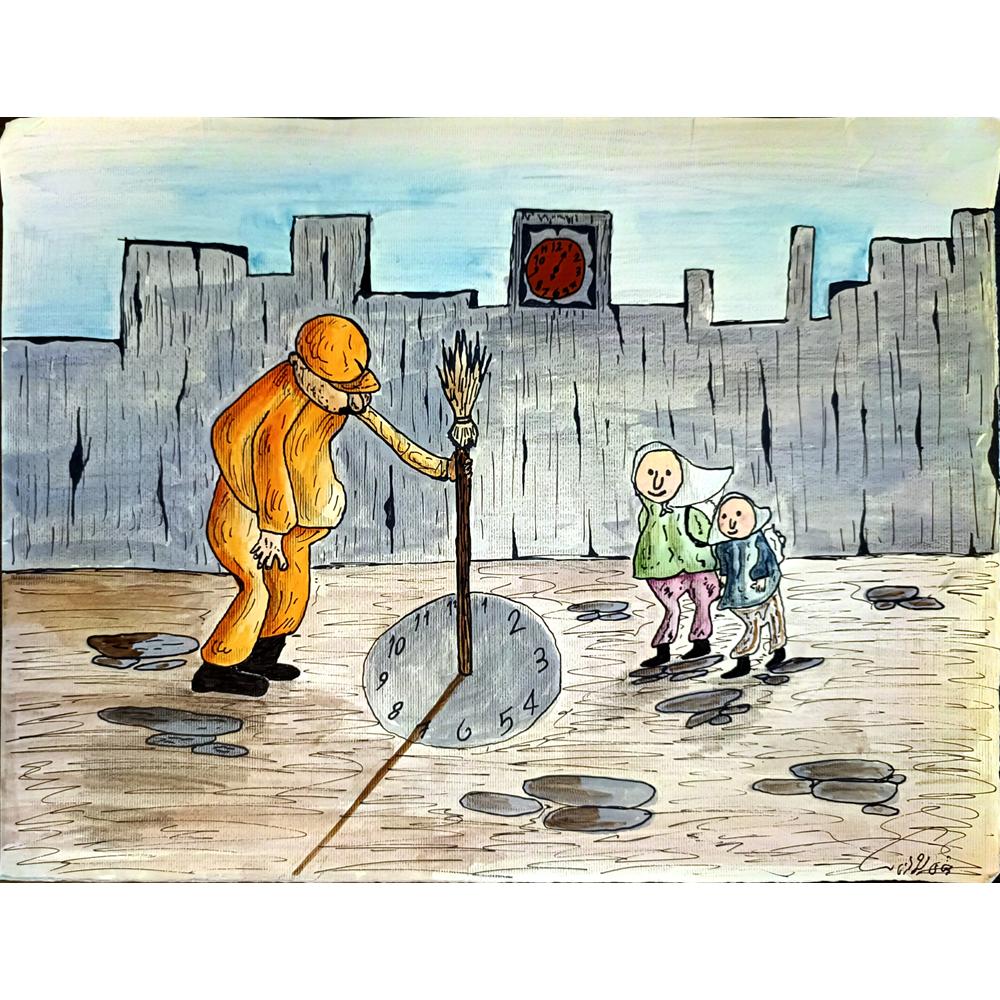 Mohammad Shirazi 29x21cm Orijinal Karikatür BOD03686