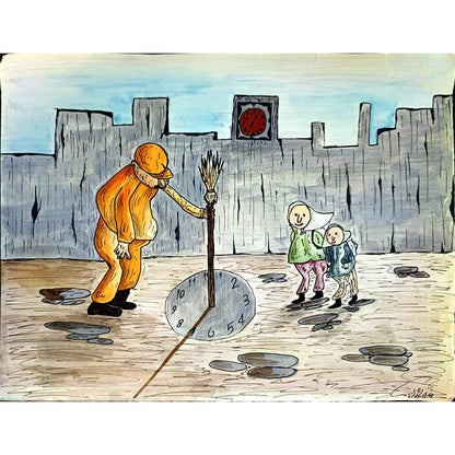 Mohammad Shirazi 29x21cm Orijinal Karikatür BOD03686