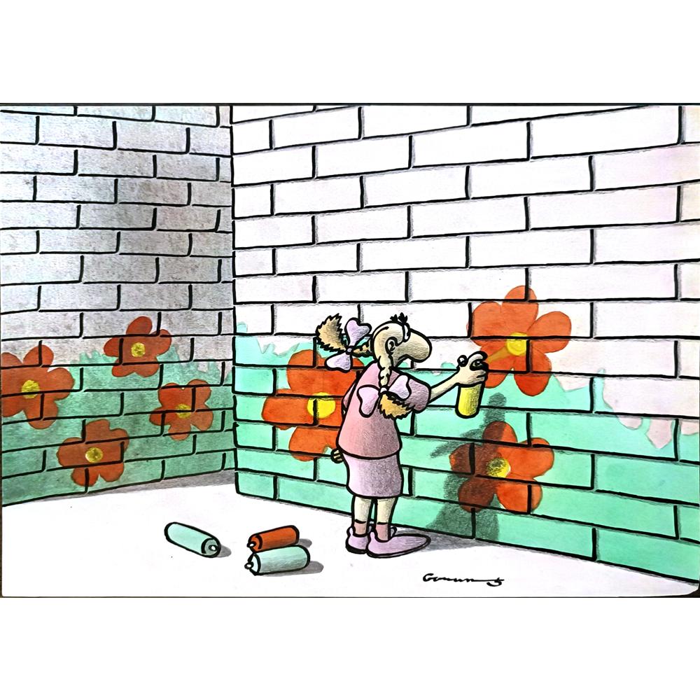Goran Milenkovic 29x21cm Orijinal Karikatür BOD03692