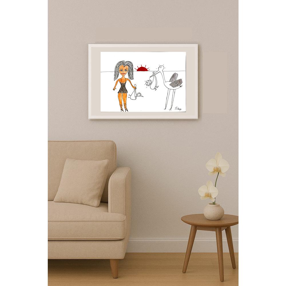 Severin Sikanja 29x21cm Orijinal Karikatür BOD03693