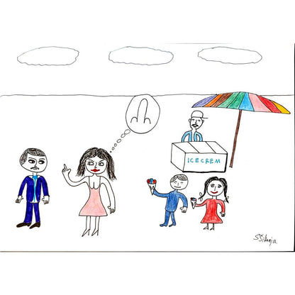 Severin Sikanja 29x21cm Orijinal Karikatür BOD03694