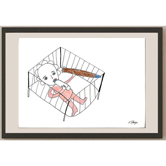 Severin Sikanja 29x21cm Orijinal Karikatür BOD03695