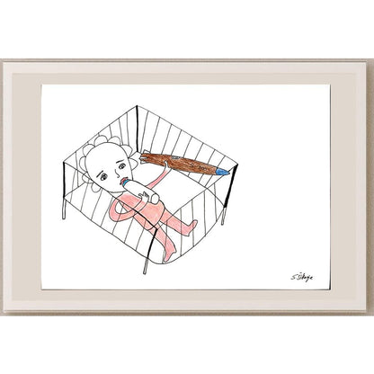 Severin Sikanja 29x21cm Orijinal Karikatür BOD03695