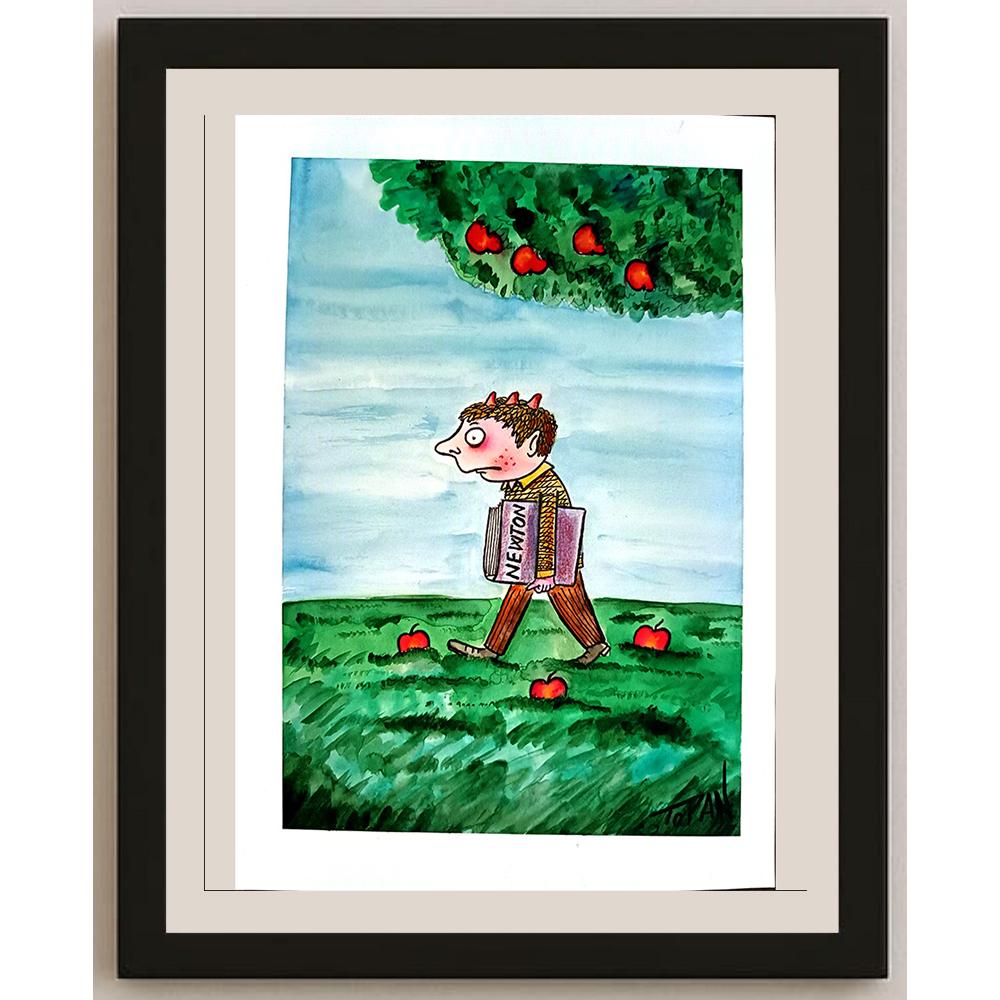 Cristian Topan 29x21cm Orijinal Karikatür BOD03699