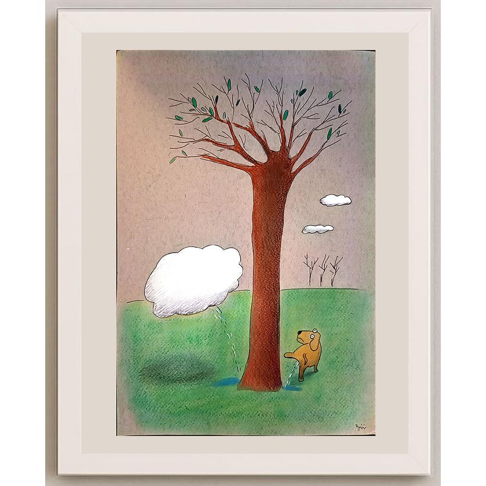 Masoud Ziaei Zardkhashosei 29x21cm Orijinal Karikatür BOD03708