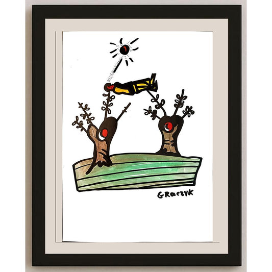 Michal Graczyk 29x21cm Orijinal Karikatür BOD03709