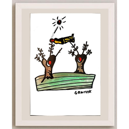 Michal Graczyk 29x21cm Orijinal Karikatür BOD03709