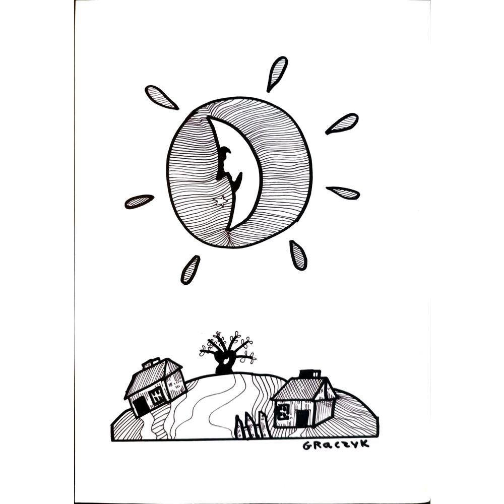 Michal Graczyk 29x21cm Orijinal Karikatür BOD03710