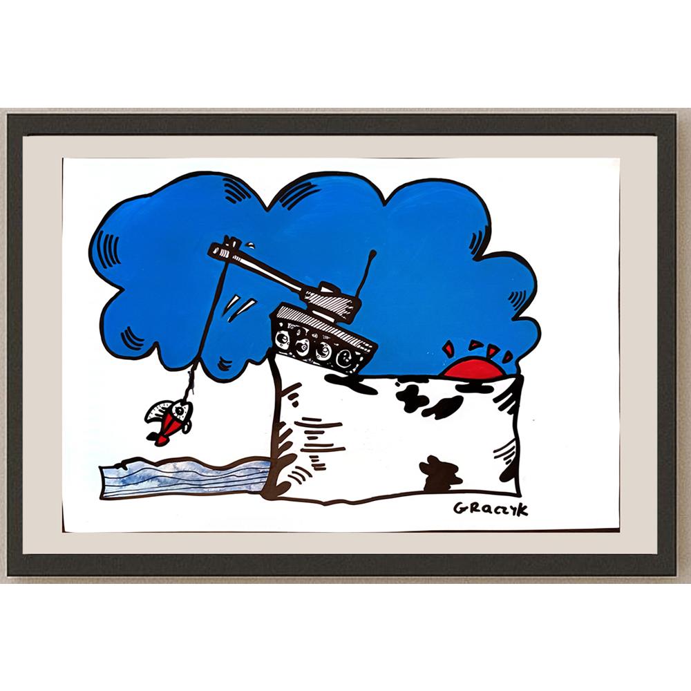 Michal Graczyk 29x21cm Orijinal Karikatür BOD03711