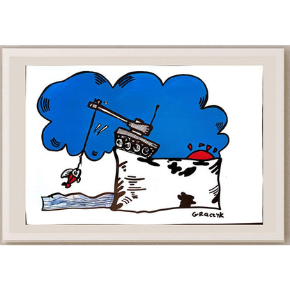 Michal Graczyk 29x21cm Orijinal Karikatür BOD03711