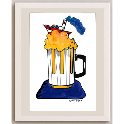 Michal Graczyk 29x21cm Orijinal Karikatür BOD03712
