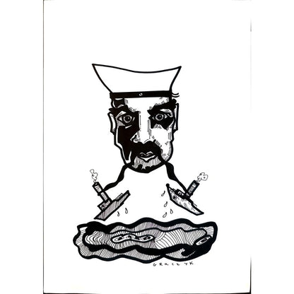 Michal Graczyk 29x21cm Orijinal Karikatür BOD03713