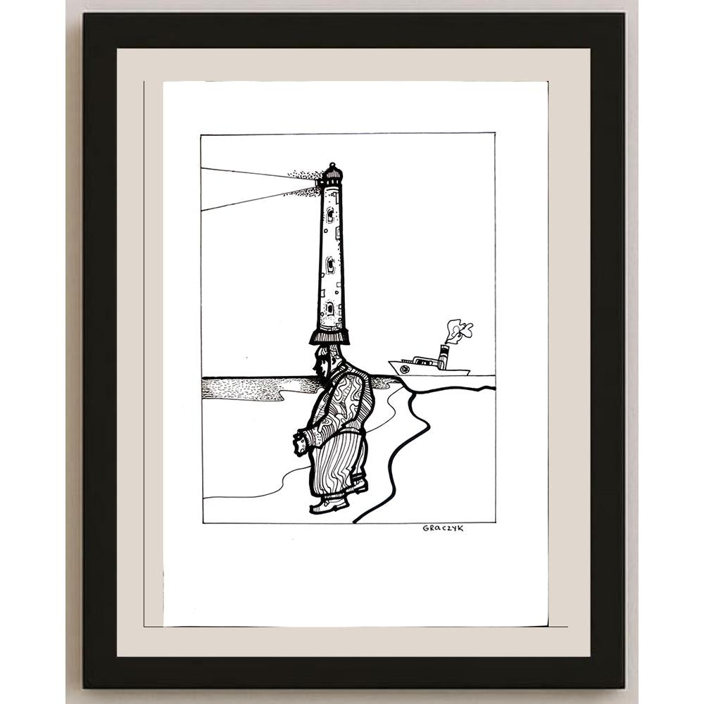 Michal Graczyk 29x21cm Orijinal Karikatür BOD03714
