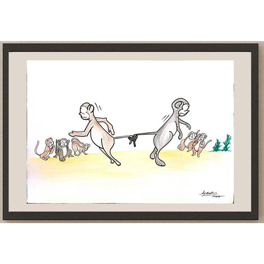Kaur Chand Badhok 29x21cm Orijinal Karikatür BOD03716