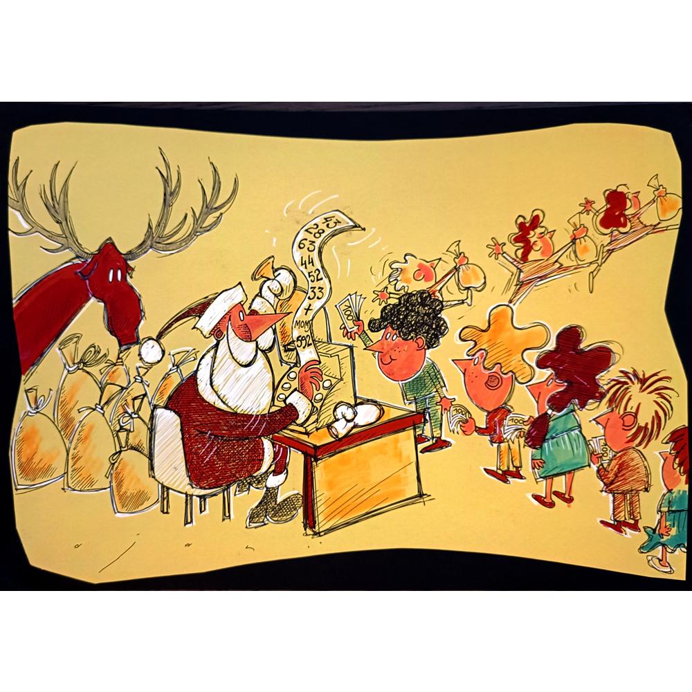 Midhat Ajanovic 29x21cm Orijinal Karikatür BOD03718