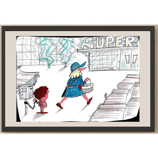 Midhat Ajanovic 29x21cm Orijinal Karikatür BOD03719