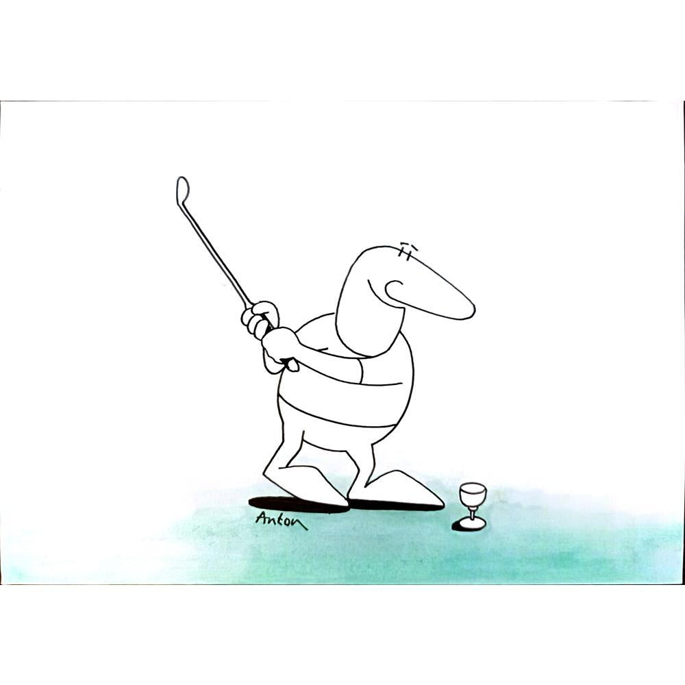 Anton Kotreba 29x21cm Orijinal Karikatür BOD03721